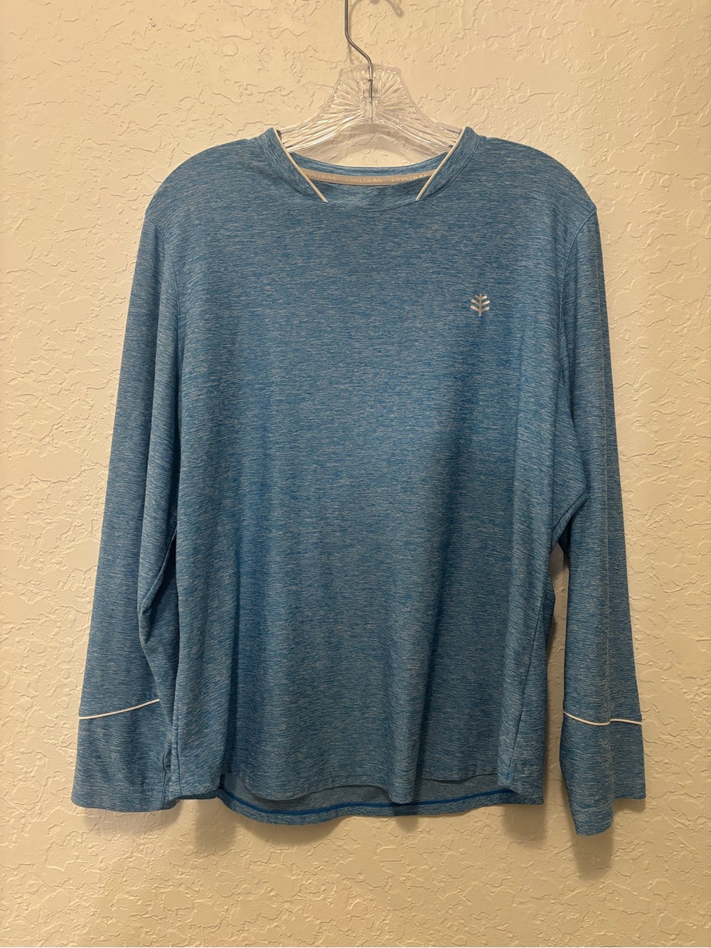Coolibar match point upf50 long sleeve shirt -large blue